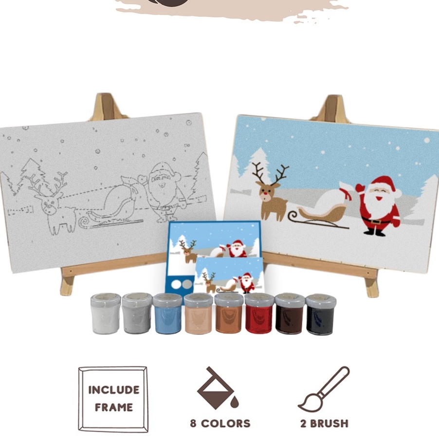 

DISCOUNT Paint By Number Kit Christmas Edition Cocoartid I Kanvas 3 x 2 cm KADO NATAL
