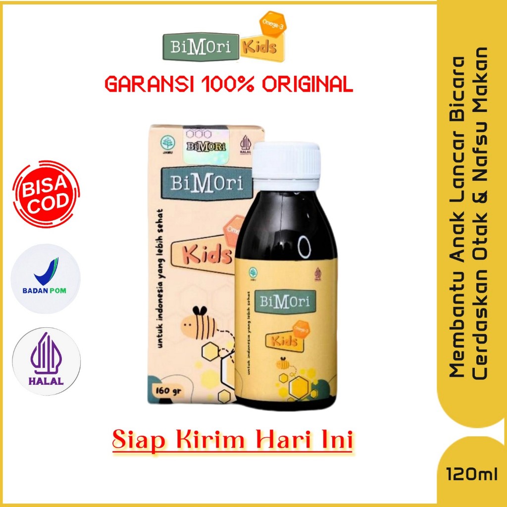 Bimori Kids Original Herbal Vitamin Otak Anak Lancarkan Bicara Anak Hiperaktif Adhd & Nafsu Makan