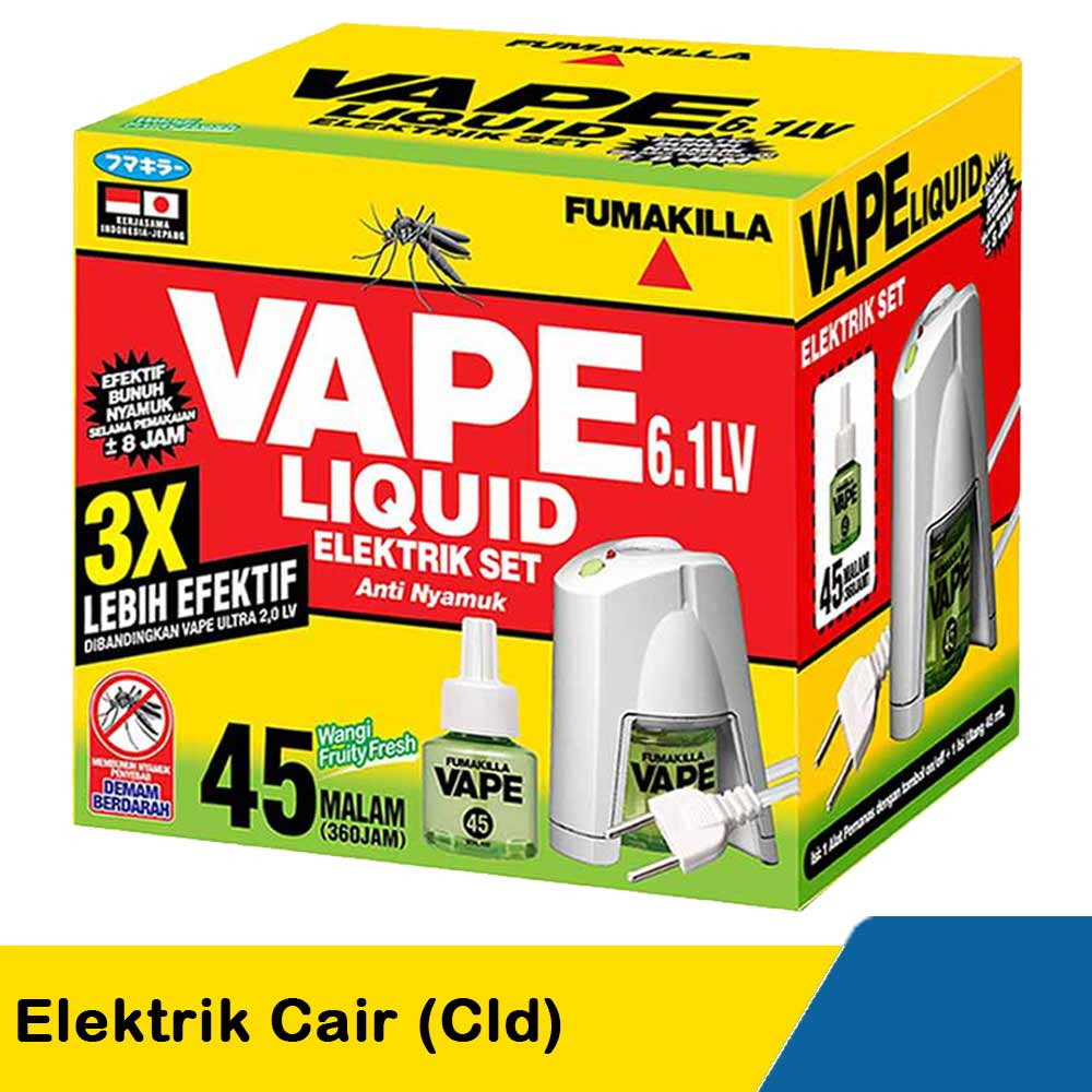 Vape obat pembasmi nyamuk liquid electric set 45 ml
