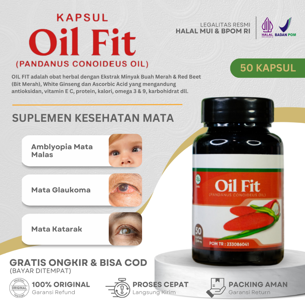 Obat Mata Malas Amblyopia, Obat Mata Glaukoma, Obat Mata Katarak Atasi Dengan Oil Fit Original