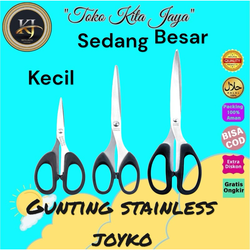 

Gunting JOYKO stainless Besar/Sedang/Kecil