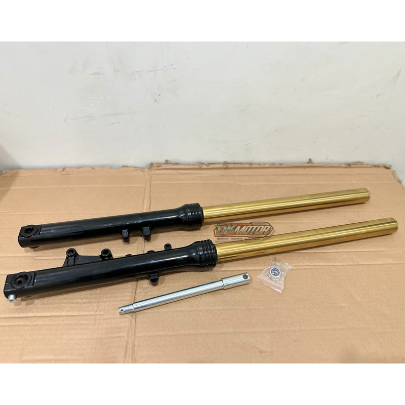 As Bottom Shock Skok Depan Ninja RR Import Black Hitam As Gold