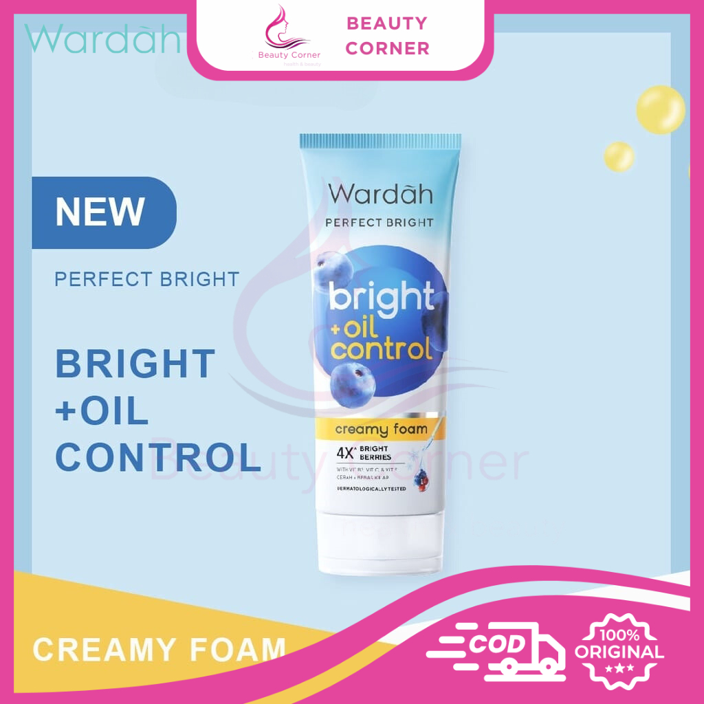 Wardah Perfect Bright Creamy Foam Brightening + Oil Control