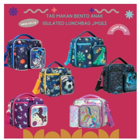 (NEW) Tas makan bento anak isulated lunchbag shein series