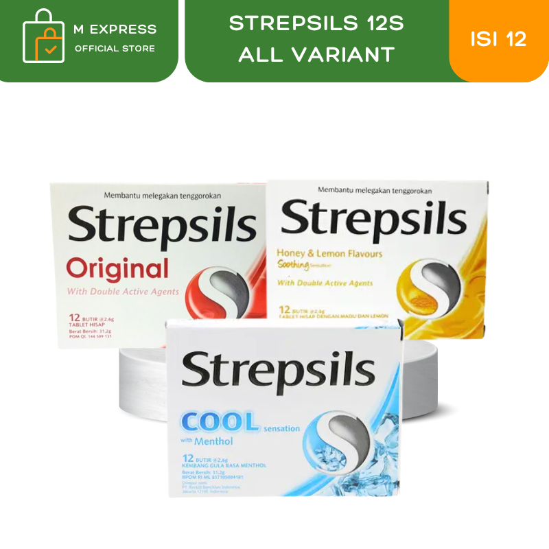 

MEGAMART | Strepsils lozenges permen batuk sakit tenggorokan sore throat isi 12