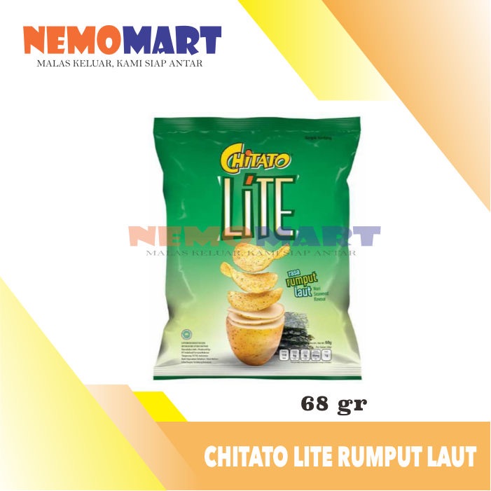 

CHITATO LITE RASA RUMPUT LAUT JAJAN 68 GR G CITATO SNACK NORI SEAWEED FLAVOUR 68GR 68G KEMASAN SEDANG