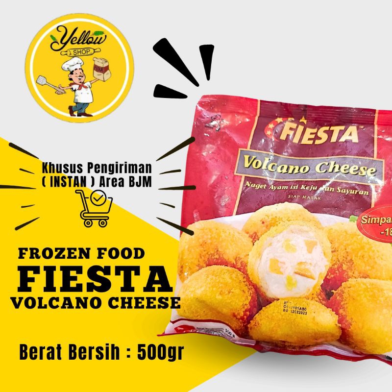 

FIESTA VOLCANO CHEESE 500GR / NUGGET AYAM ISI KEJU DAN SAYUR FROZEN FOOD