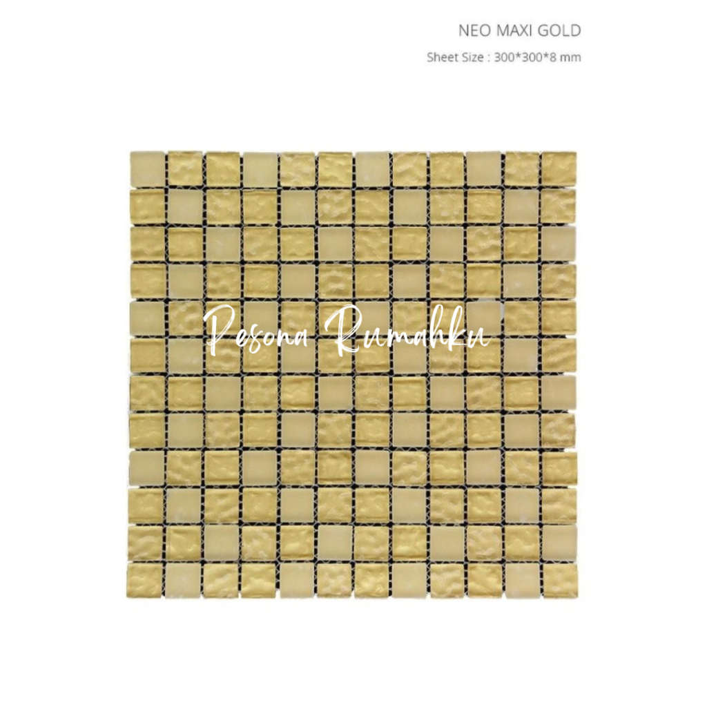 Mosaic Venus Type Neo Maxi Gold - Mozaik Dinding Kmaar Mandi/ Mozaik Dinding Hias Rumah Gold
