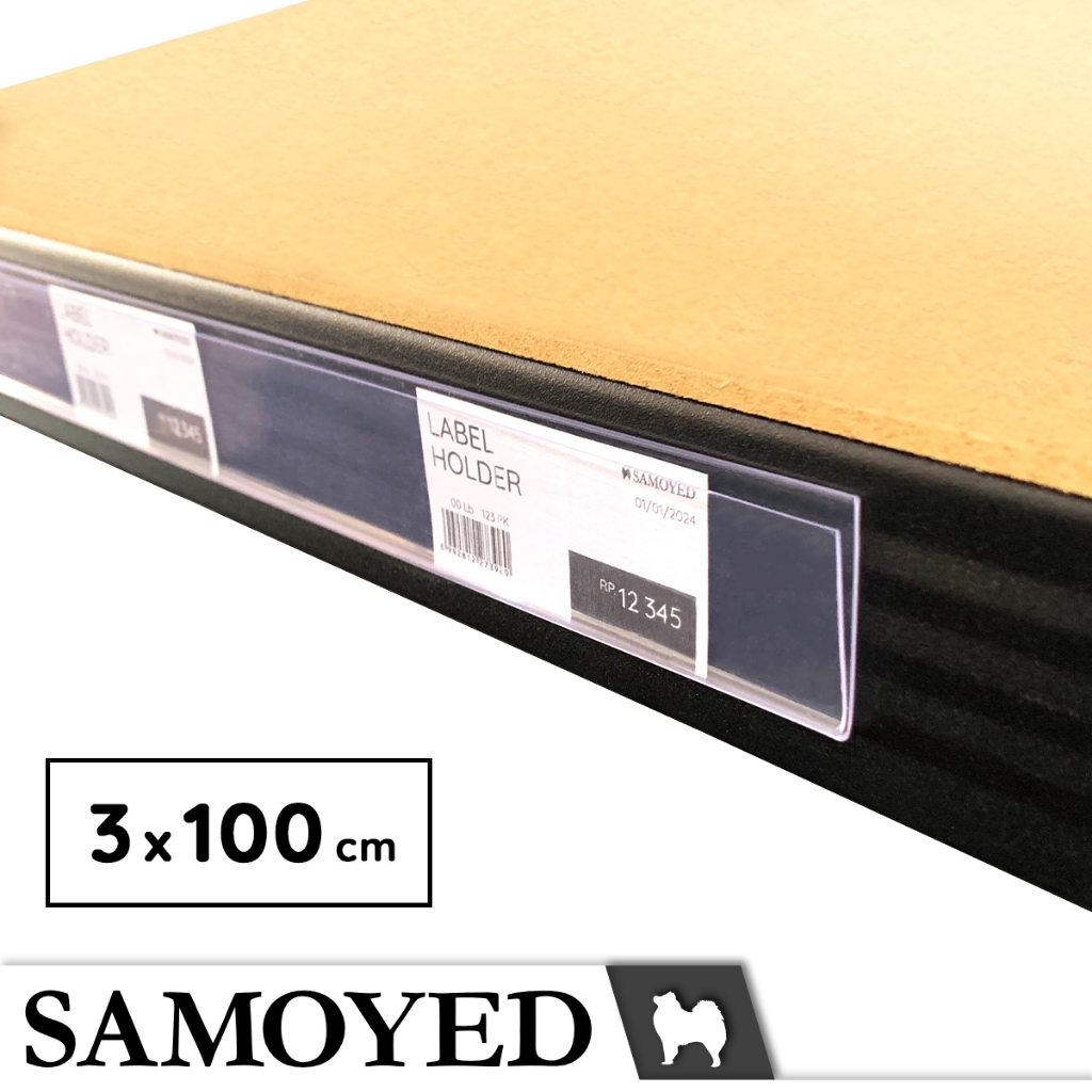 

Tempat Label Produk / Harga / Shelf Price Tag / Rail / Display / Label Holder Samoyed LBHL-B 30 mm