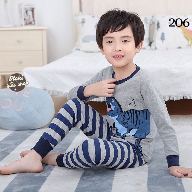 hokikids Baju Tidur Anak 1-10 Tahun Set Piama Anak Stelan Anak Perempuan Setelan Anak Laki Laki Moti