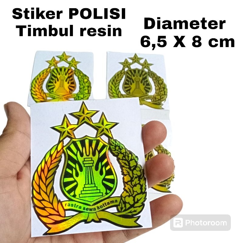 

stiker TRIBRATA POLISI timbul, sricker Polisi resin timbul