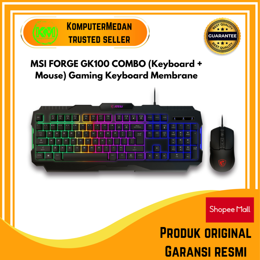 MSI FORGE GK100 COMBO (Keyboard + Mouse) Gaming Keyboard Membrane