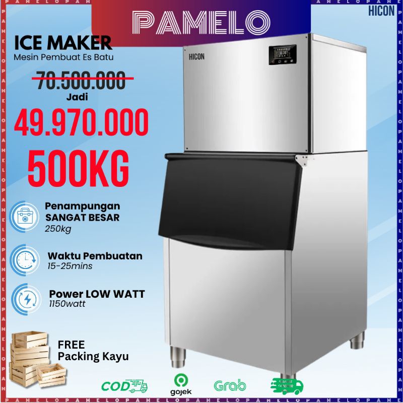 (READY TIDAK PO) Mesin Es Kristal 500kg/Hari Kapasitas Sangat Besar Ice Cube Maker