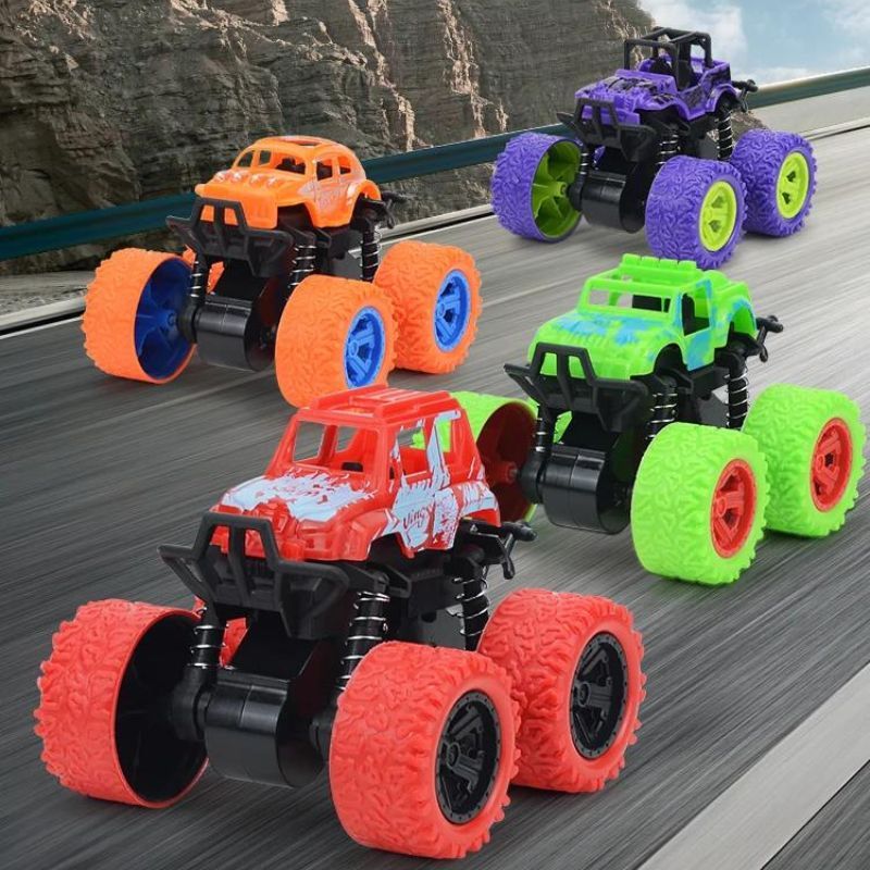 

HJ Mainan 4PCS Jeep Anak Mobil Monster Zap Mobil Jeep Anak Off Road 4 Drive Inertial Monser Zap Jip