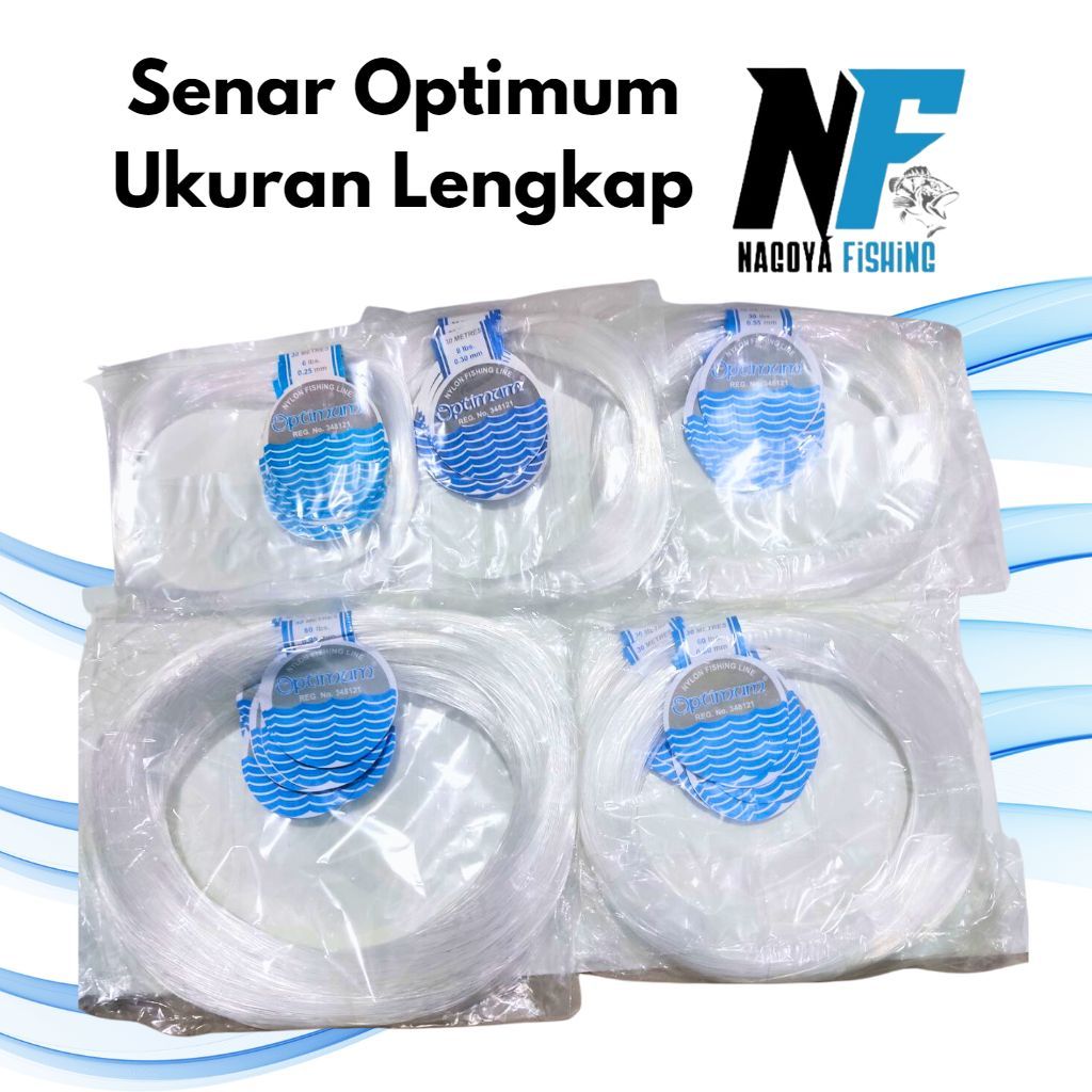 Senar Optimum Ukuran Lengkap Senar Nelayan, Senar Rangkaian, Senar Laut 300 M