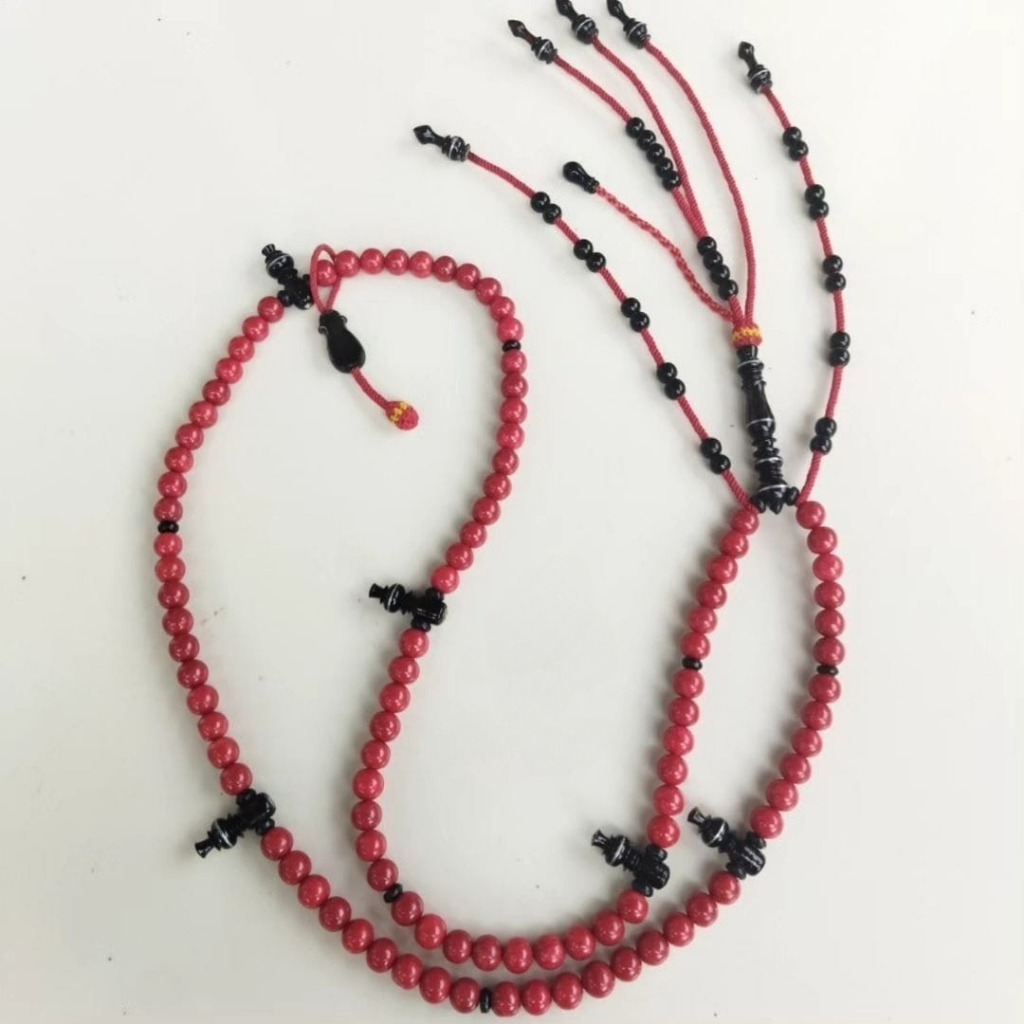 Tasbih Tijani Batu Marjan Merah Model Bulat Premium