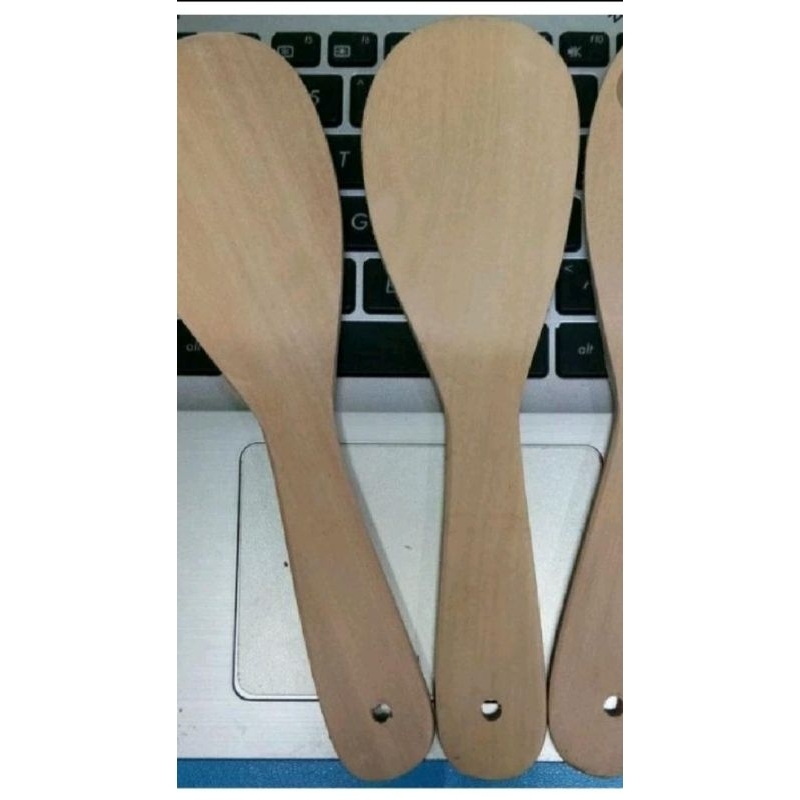 centong nasi panjang bahan kayu entong sendok sego spoon bundar oval