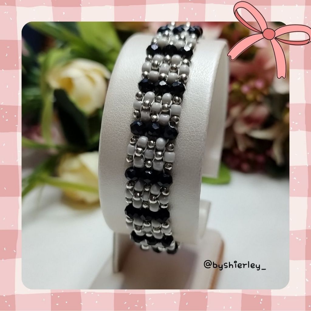 GLM6 - Gelang manik 8/o - Mutiara Grade A - Ceko 4mm - Beads Bracelet - Gelang Handmade