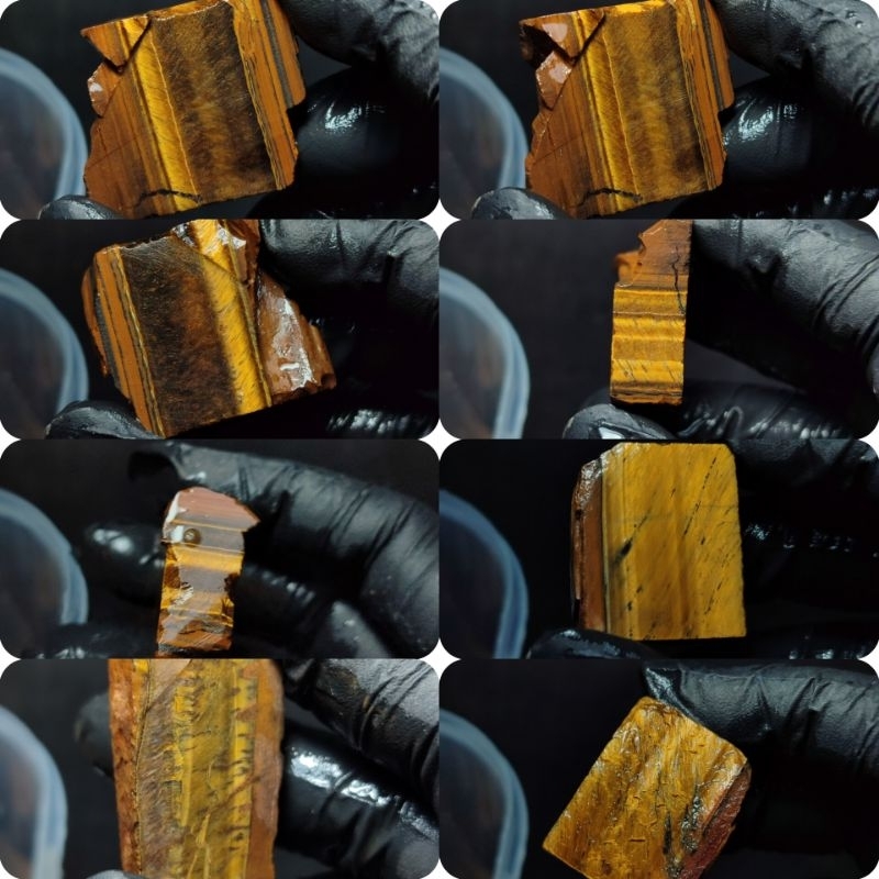 Tiger Eye (nempel magnet) bongkahan Tiger eye/bongkahan batu akik Tiger eye