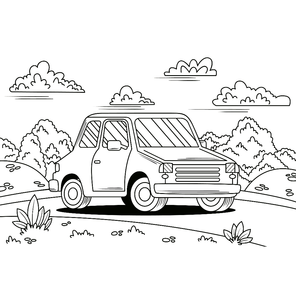 

Halaman mewarnai gambar mobil