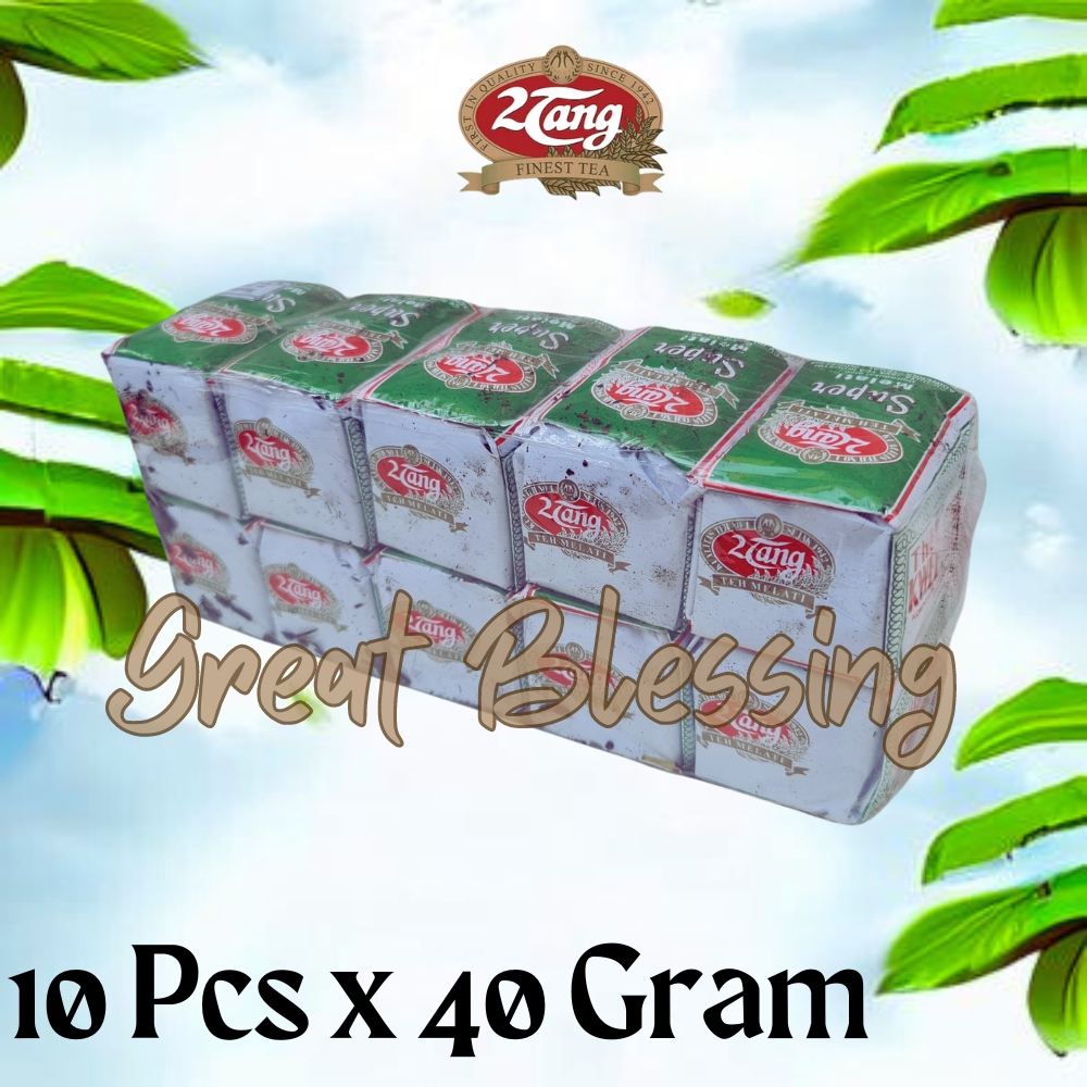 

[ 10 X 40 Gram ] 2Tang Super Melati Hijau Classic Bubuk 10 x 40Gram / Super Premium Jasmine Tea SLOP / 2 Tang Teh Melati Awur Tubruk 40 gr 40gr 40 gram