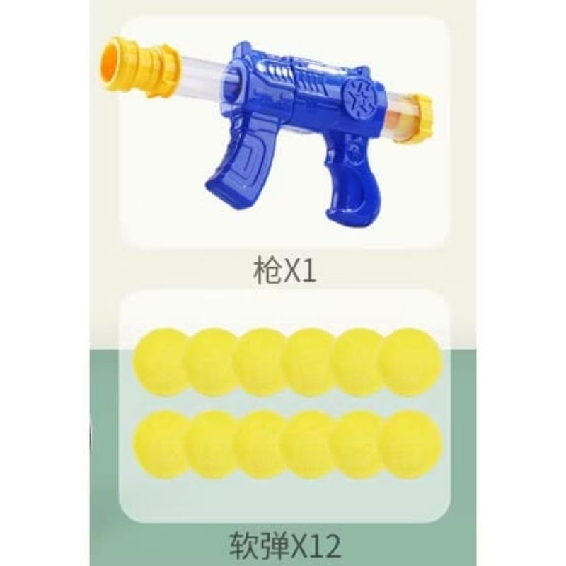 Hit Me Duck Softball Gun Mainan Anak Lucu Pistol Angin Bola Spons Murah