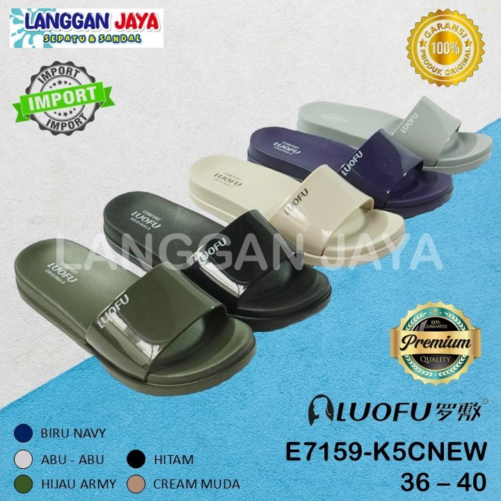 LUOFU E 7159 - K5CNEW (36-40) -  Sendal Luofu Wanita | Sendal Jepit | Impor | Luofu Bandung Original