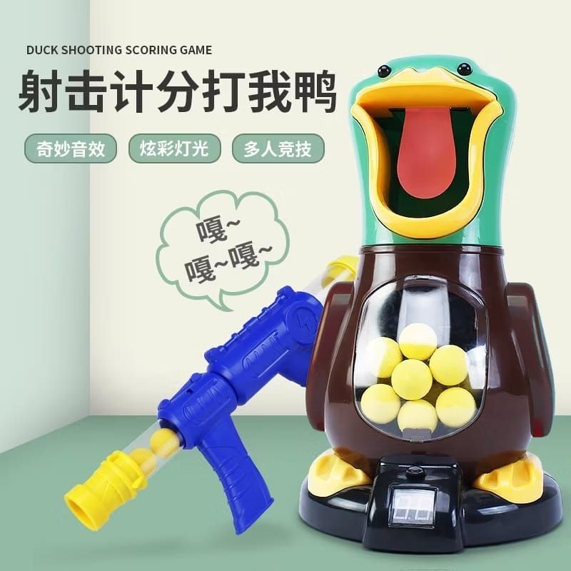 Pistol Angin Bola Spons Murah Hit Me Duck Softball Gun Mainan Anak Lucu