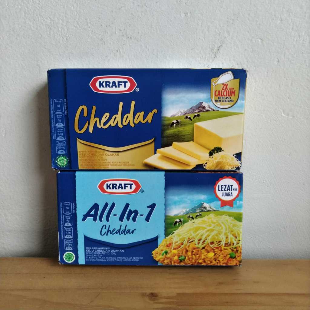 

Kraft Keju Cheddar Olahan Berbagai Varian 150gr