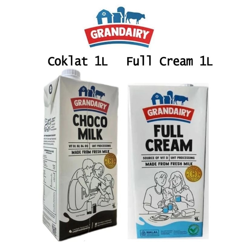 

SUSU UHT GRANDAIRY FULL CREAM DAN COKLAT 1 LITER