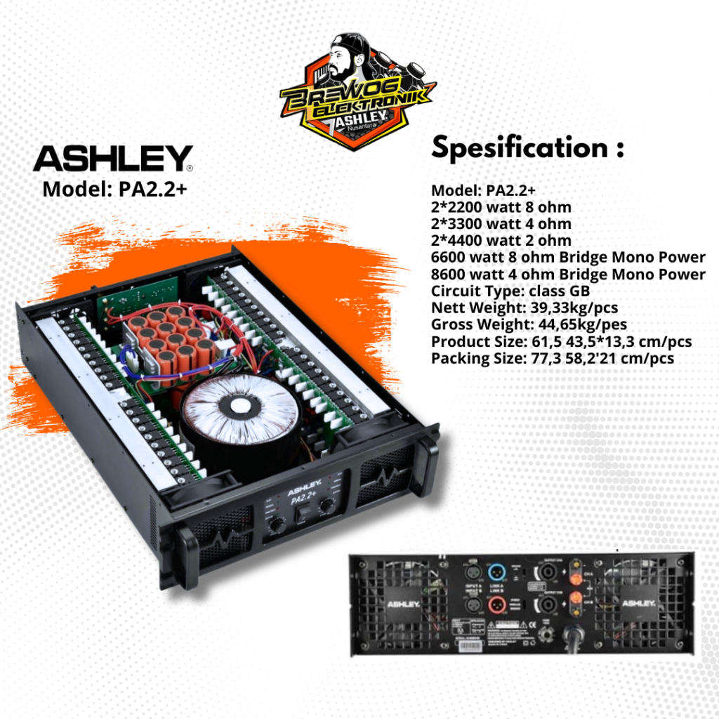 POWER AMPLIFIER PA2.2+ ASHLEY