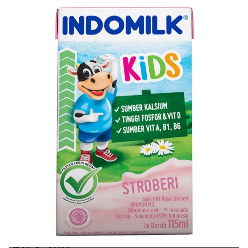 

INDOMILK Kids Susu UHT Strawberry 115 ml