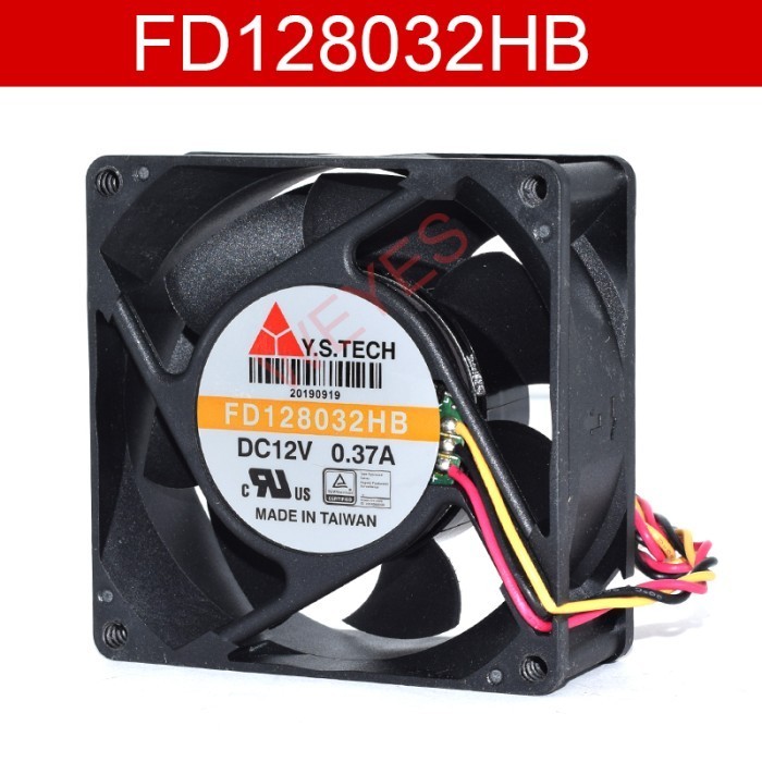 Cooling Fan Server Y.S.TECH DC Brushless Fan FD128032HB DC12V 0.37A