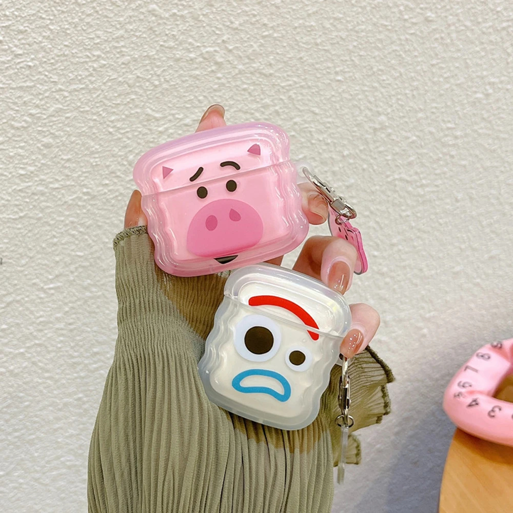 Wonder Joy Co. - Case Airpods 1 2 3 Pro Silicone Case - Forky / Pig