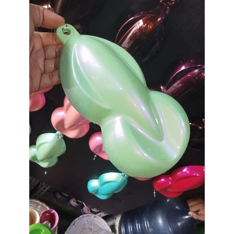 Cat hijau pastel lembayung/ Cat motor warna green pastel lembayung unggu.