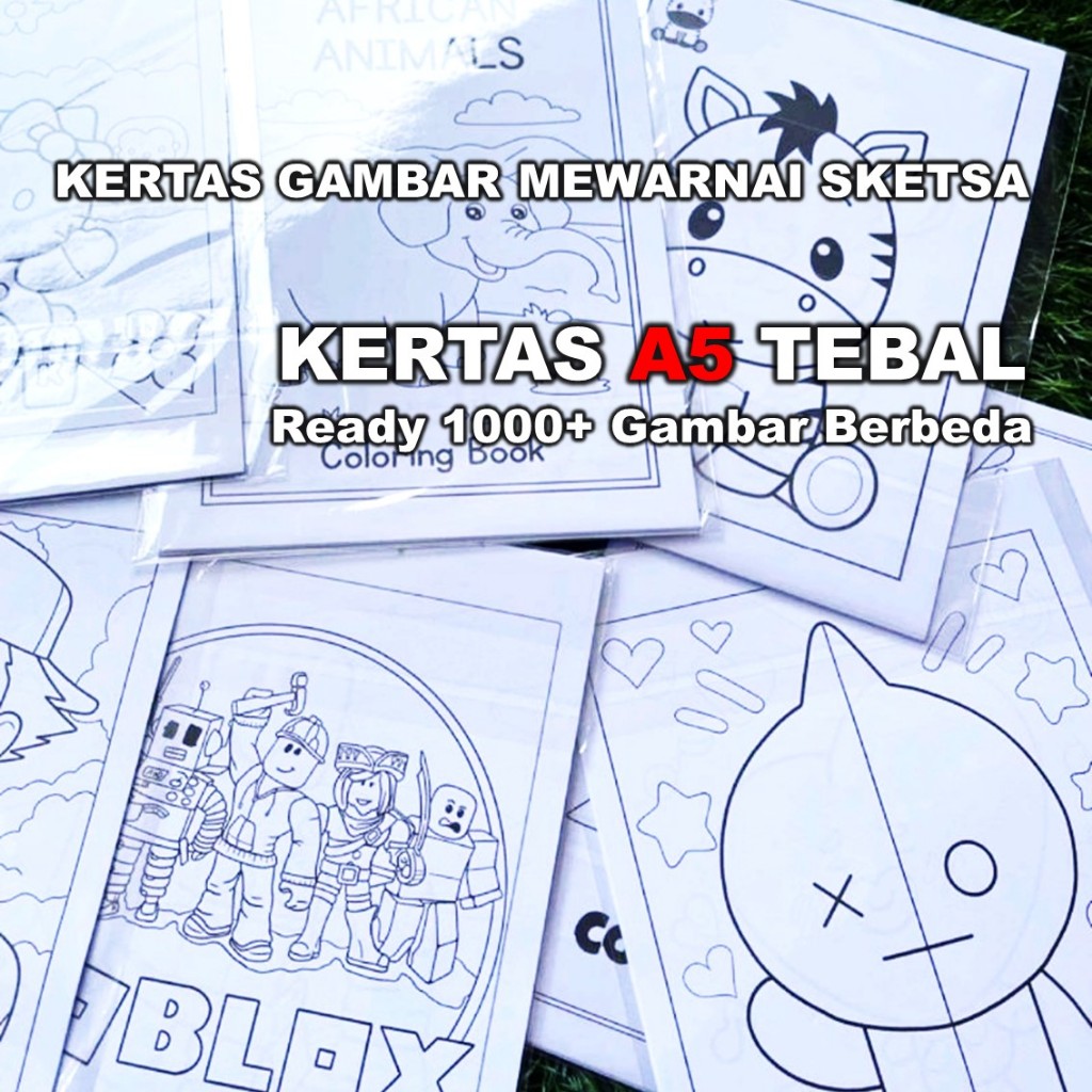 

(UKURAN A5) Lembar Gambar Mewarnai Anak Kertas Mewarnai Kertas Gambar Kartun Karakter Sketsa Untuk Usia 2 3 4 5 6 Tahun Pendidikan PRA SEKOLAH PAUD TK SD