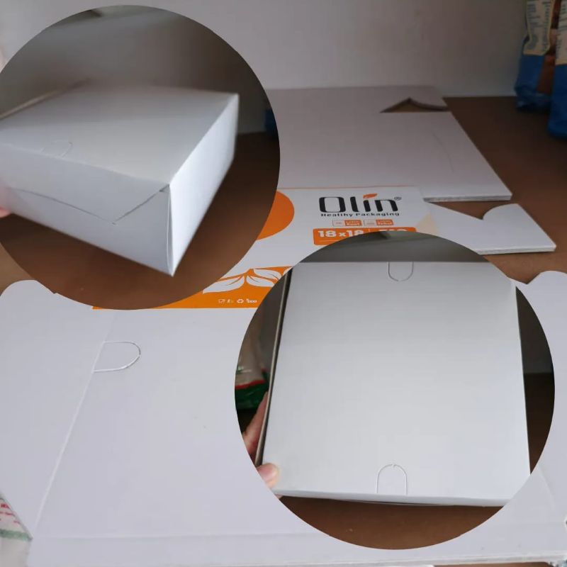 Kotak Putih Polos 18x18 10pcs