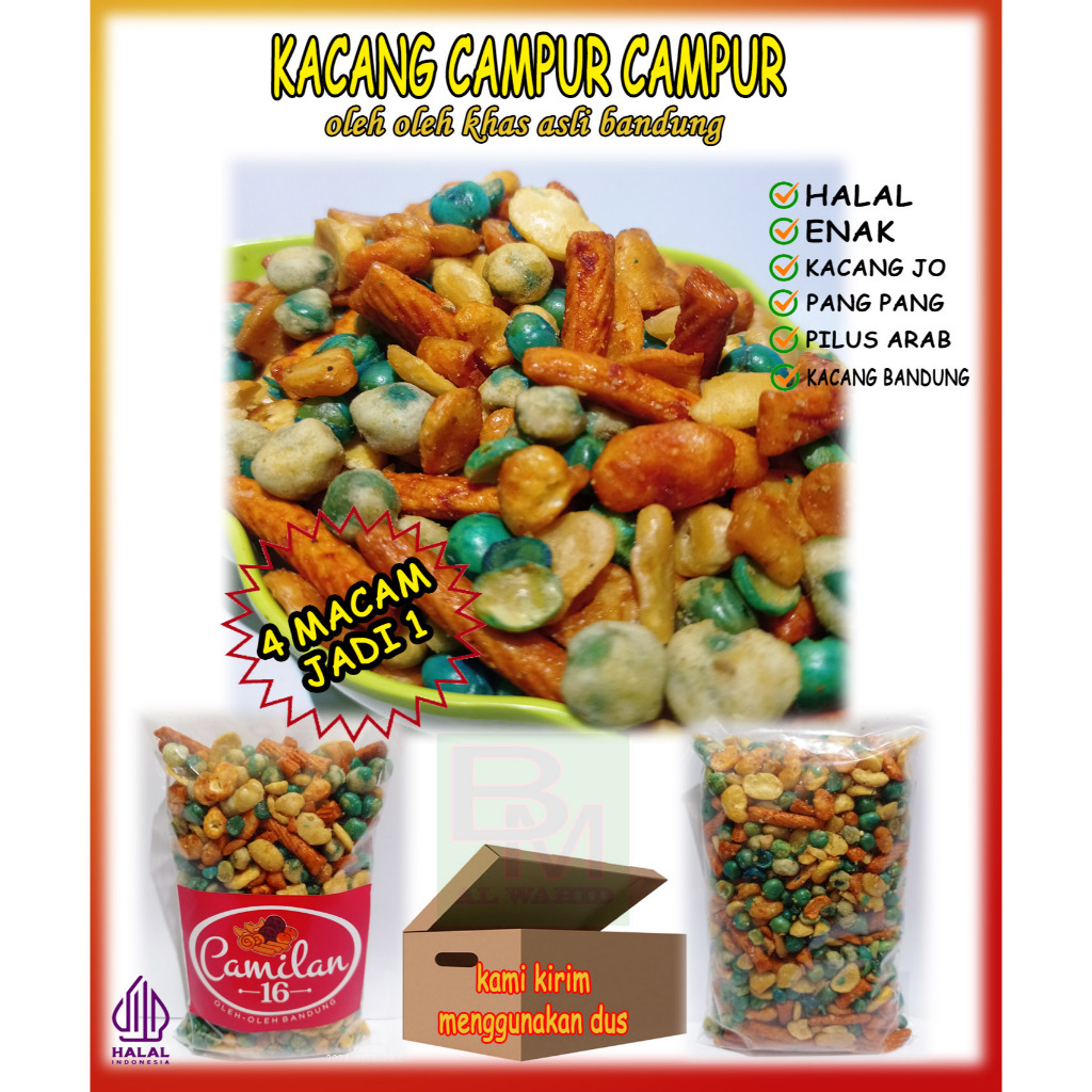 

Kacang Campur Kacang Campur Quality Premium Kacang Mix 1 bungkus empat jenis makanan 250 gram