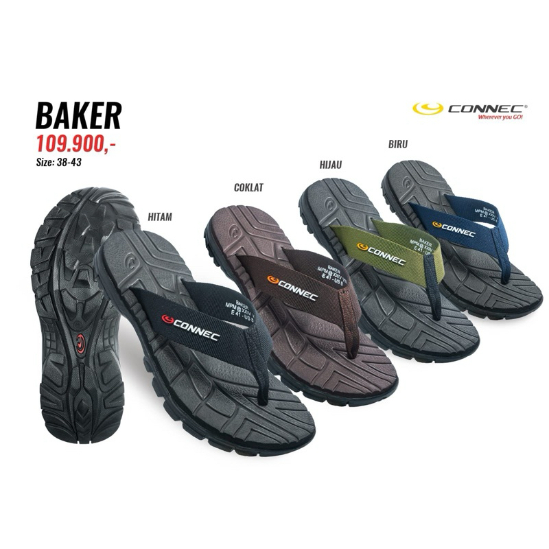 Sandal Jepit Connec Pria Model Baker Sendal Jepit Connec For Men