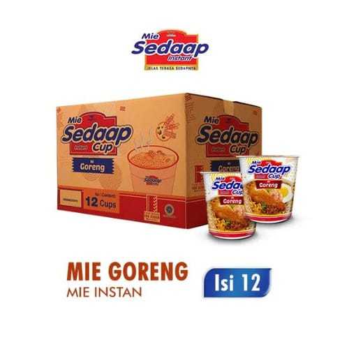 

MIE SEDAAP CUP ALL VARIANT 1 KARTON ISI 12 PCS | PROMO MURAH