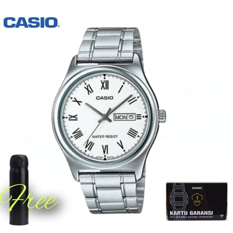 Jam tangan pria casio Mtp-v006d-7budf / casio general mtp-v006d-7b mtp-v006d