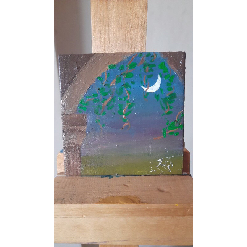 

PILAR IN THE NIGHT 10x10 HAND MADE NO FRAME