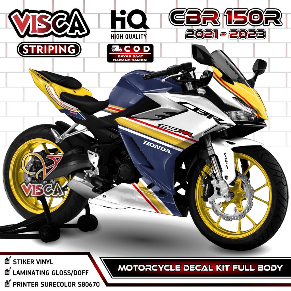 Decal CBR 150R 2021 - Stiker CBR 150R 2021 - Dekal CBR 150R 2021 Full Body - Striping CBR 150R 2021 