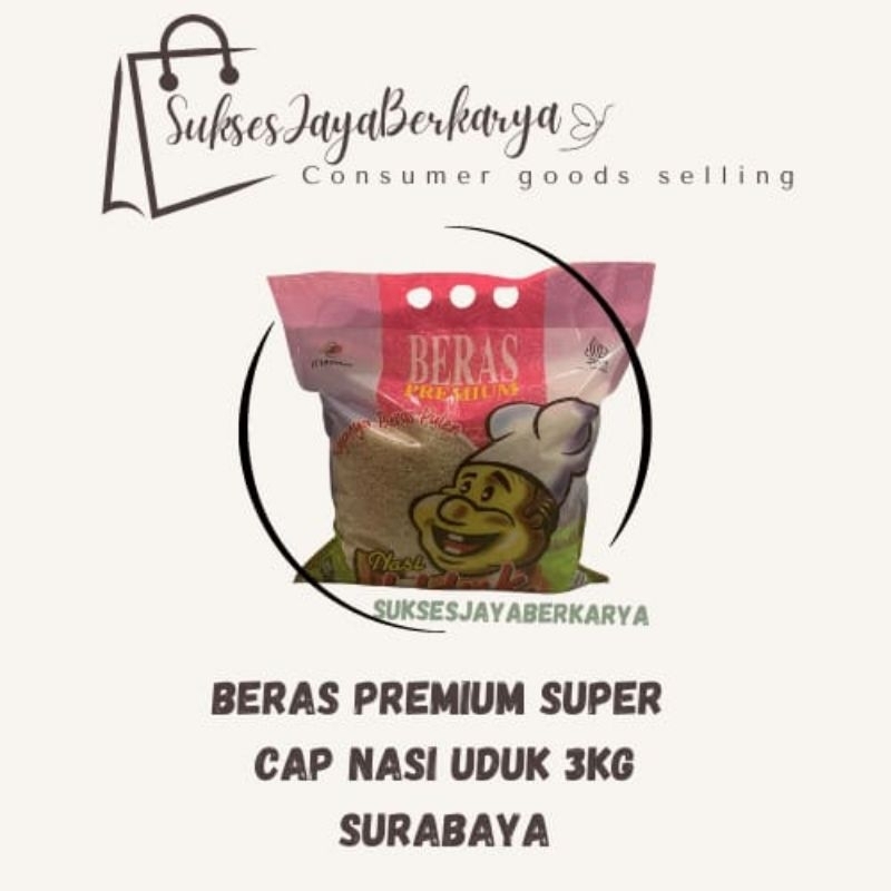 

Beras Pulen Premium cap Nasi Uduk 3kg/ Beras Pulen premium 3kg Murah Surabaya