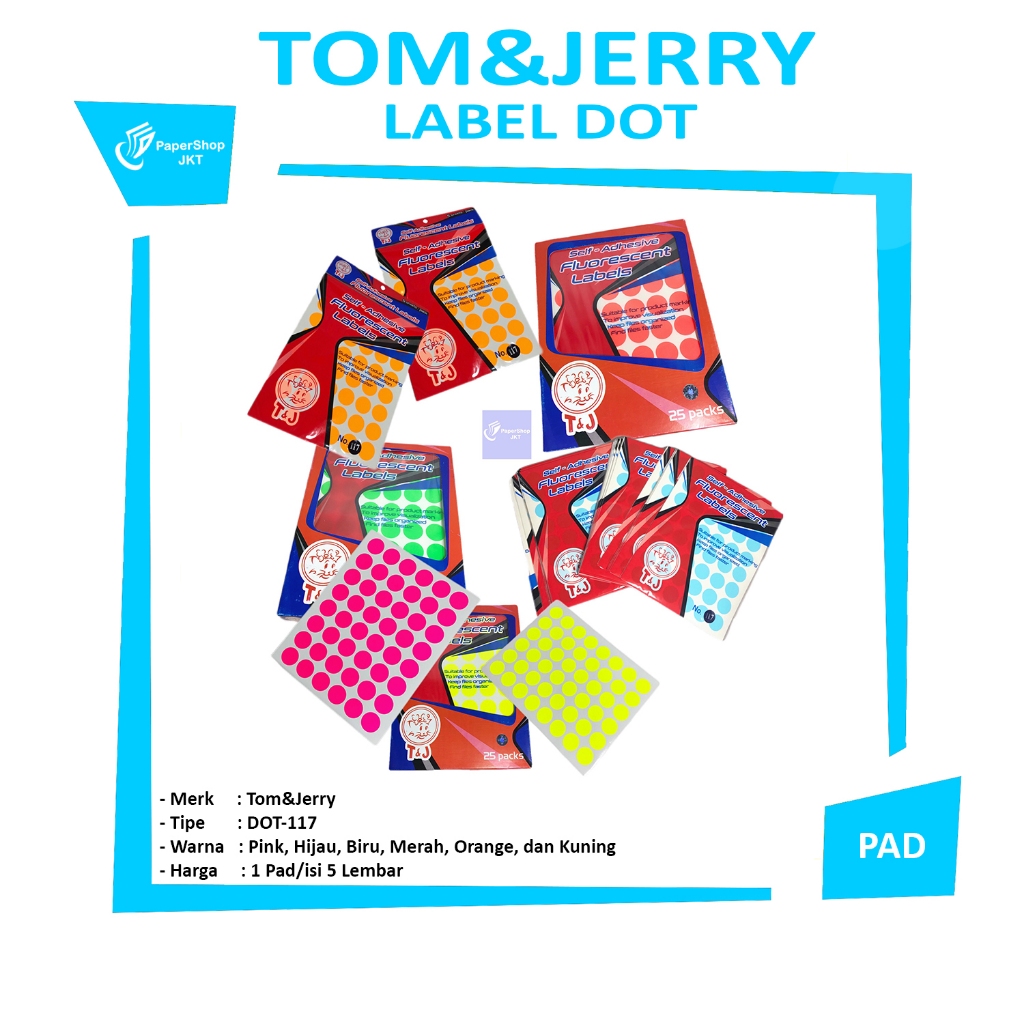 

TOM & JERRY - Label Color Dot 117 Warna - Pad