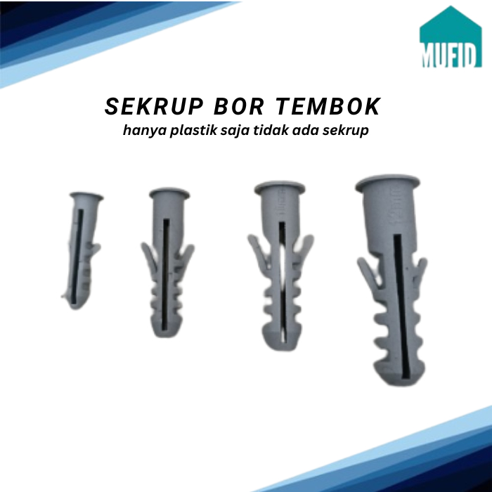 Pengait Sekrup Bor Tembok Baut Tembok S6 S8 S10 S12