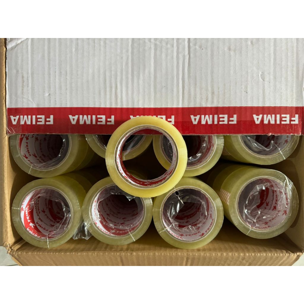 

HLID - (72 Pcs) [1 Dus] Lakban Bening - Lakban Cokelat Murah Ekomonis 45mm x 90 Yard