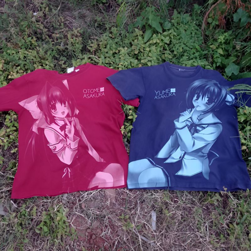 Bundling Kaos Anime Second Yume Asakura & Otome Asakura