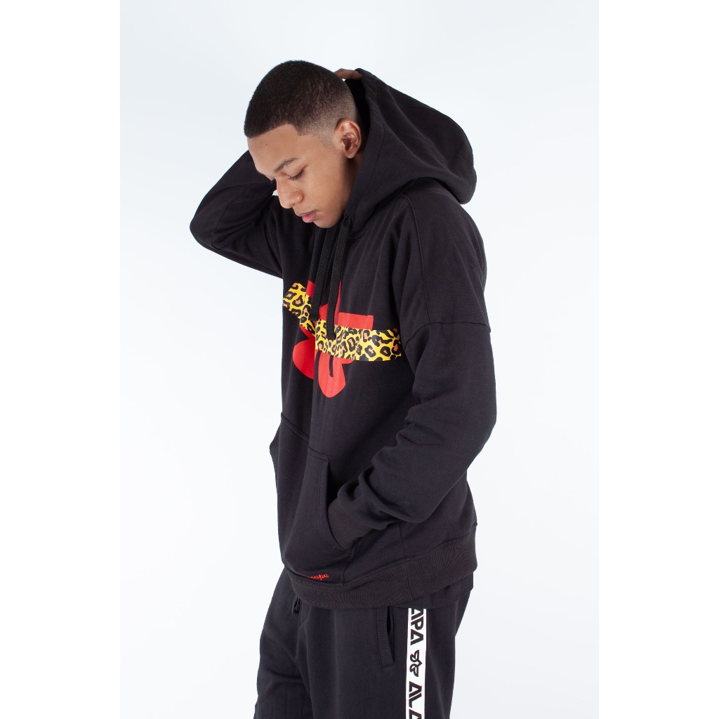 Panthera Stripe Hoodie - Jaket Sweatshirt Pria Dengan Sablon Print  Motif Leopard