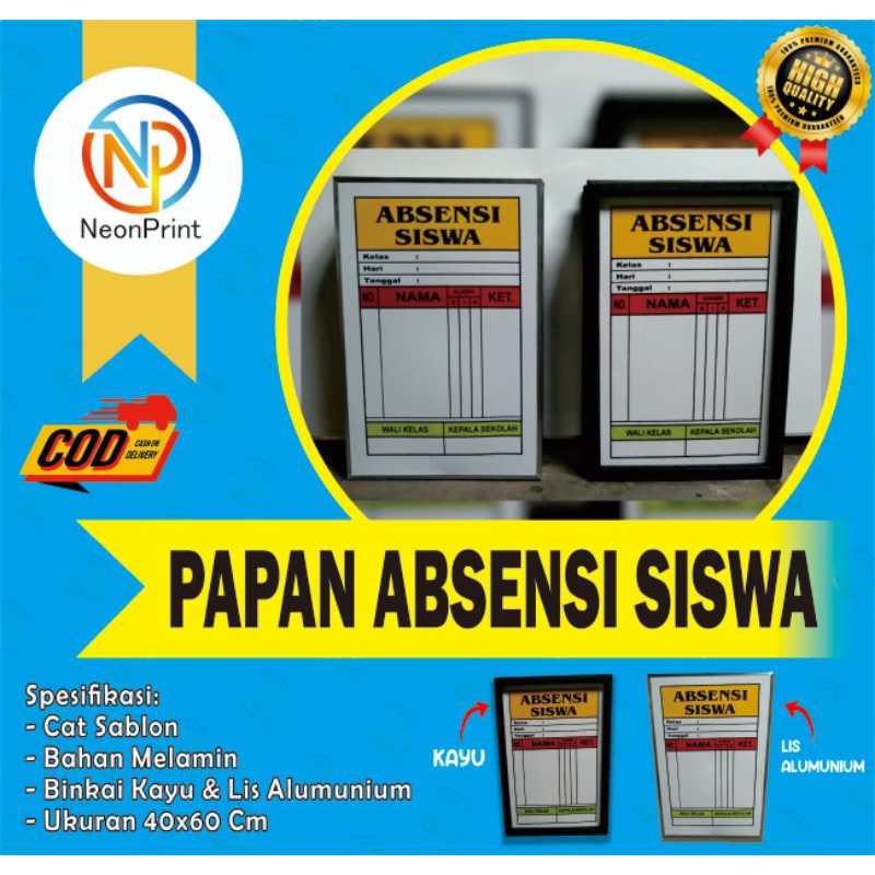 

PAPAN ABSENSI SISWA 40X60CM